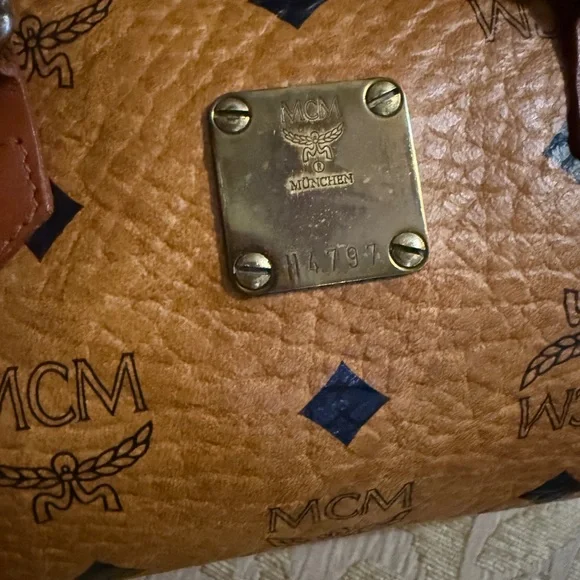 MCM mini Boston with detachable straps with COA preowned - Picture 5 of 16